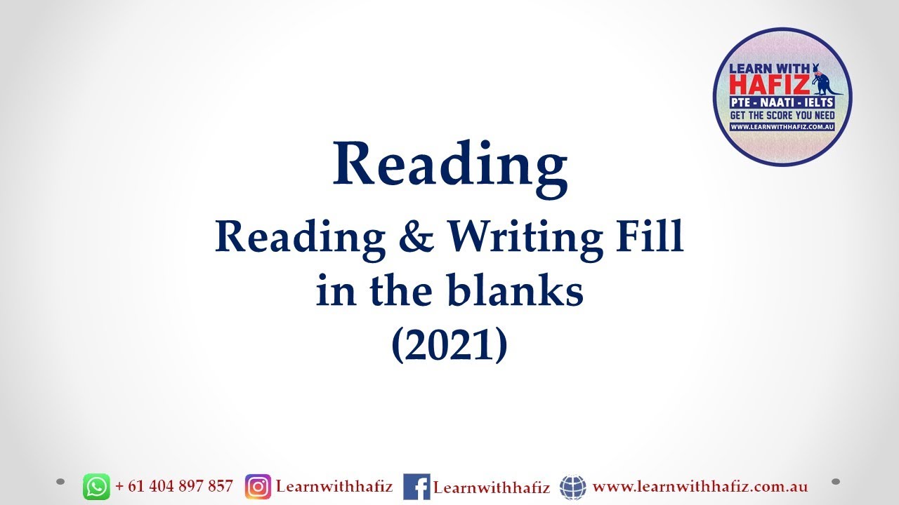 PTE Reading and Writing fill in the blanks | 2021 (with answers)