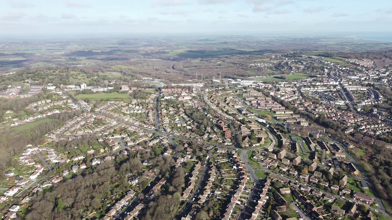 Hastings East Sussex , St Helens area. 500m above sea level. Flying around with DJI Mavic Mini