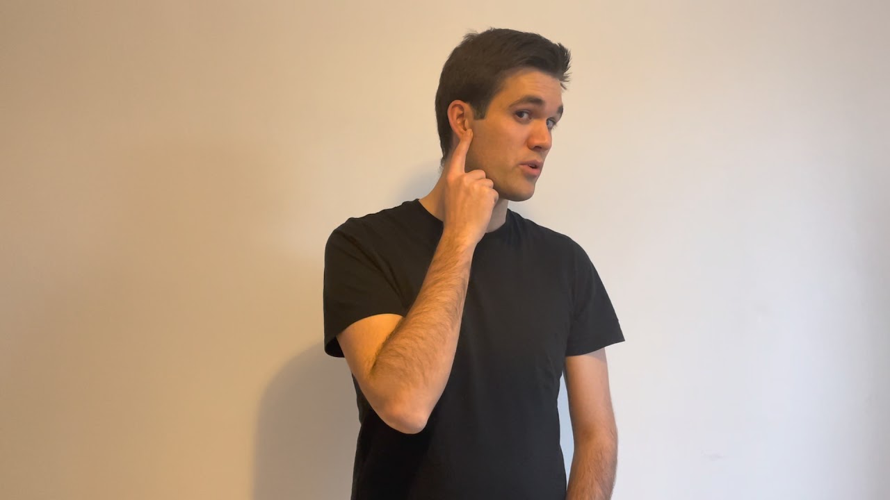 Makaton sign for WOMAN or LADY