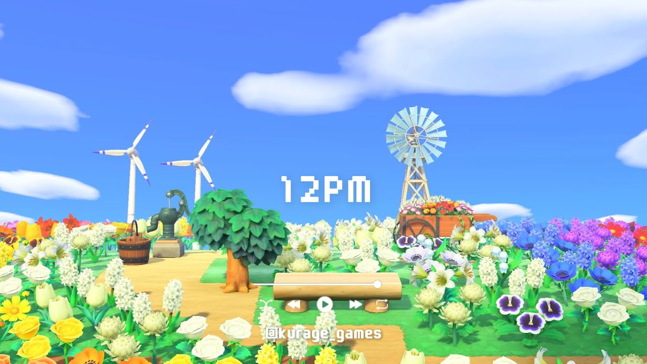 あつ森BGM「午後0時」お花畑｜Animal Crossing BGM + Hourly Music Playlist 🎧