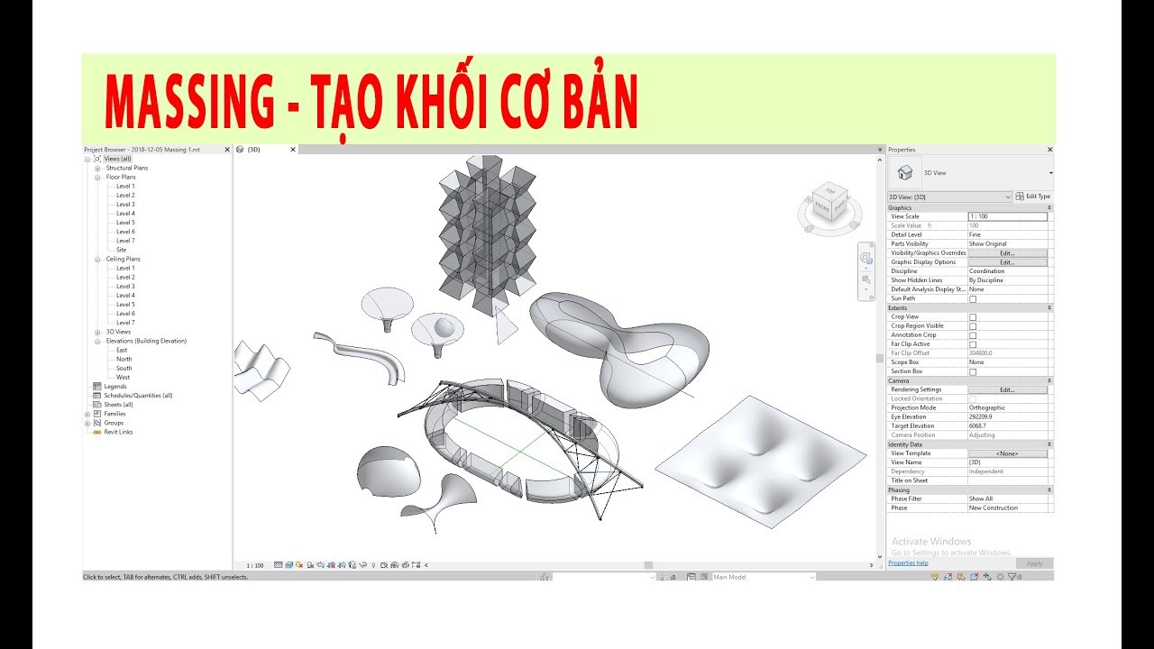 Revit KT MASSING Từ Cơ Bản Đến Nâng Cao Level 1