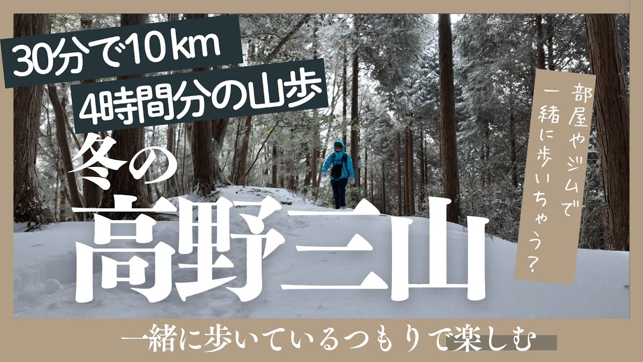 【30分間】屋内散歩のお供にも使える！雪の高野山を歩いた気分を味わう山歩動画