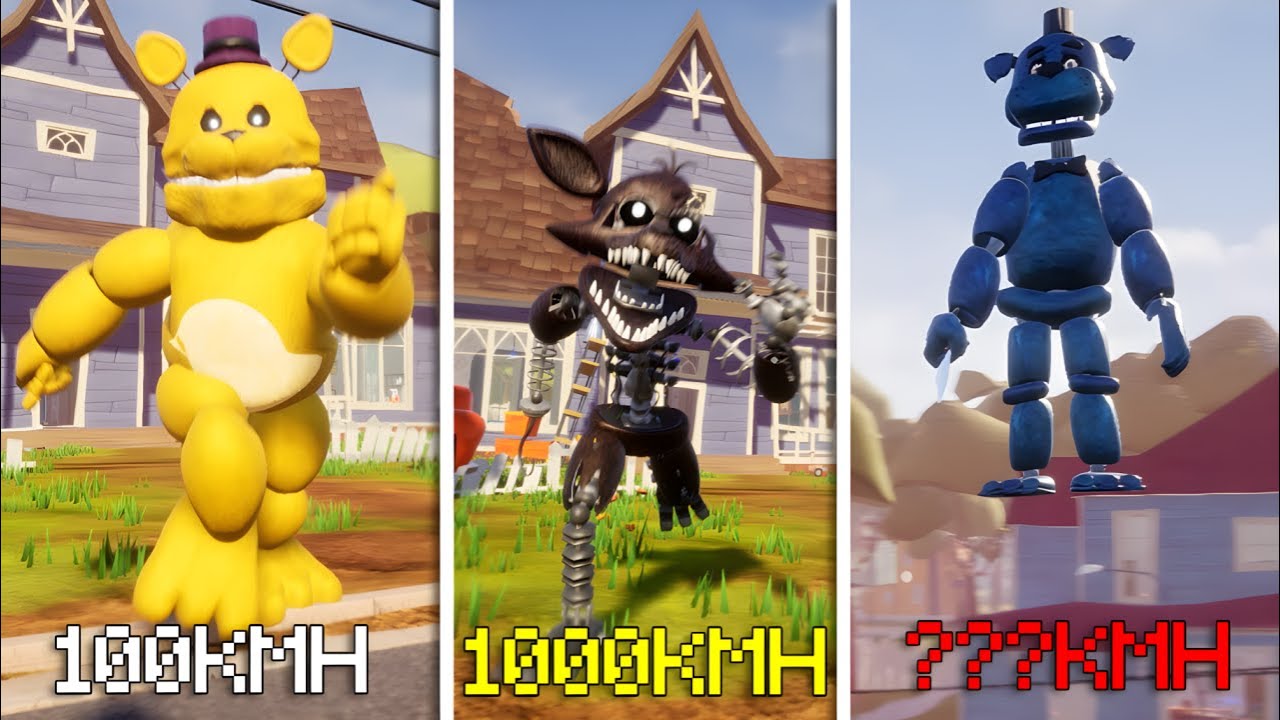 i Tested the FASTEST Animatronics in HELLO NEIGHBOR!?..