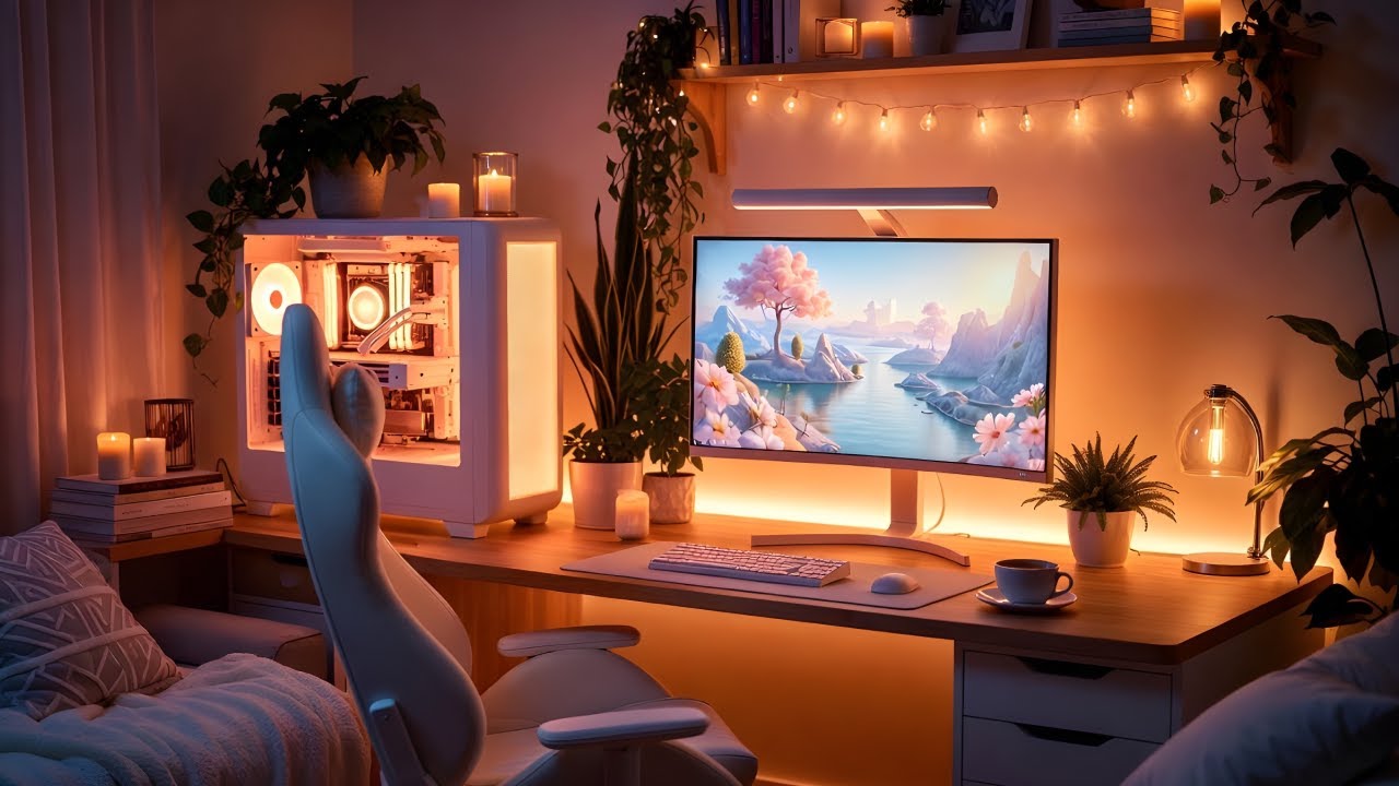 Why Is This Room So Magical? Rainy Gaming Sanctuary | Cozy Setup With Relaxing Rain Sounds 🎮
