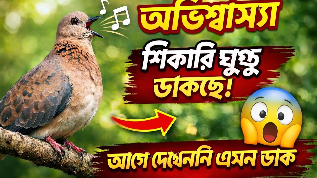 অবিশ্বাস্য!😱 শিকারি তিলা ঘুঘুর এমন ডাক আগে শোনেননি | Must Watch #শিকারিতিলাঘুঘু  #viralbirds #video 