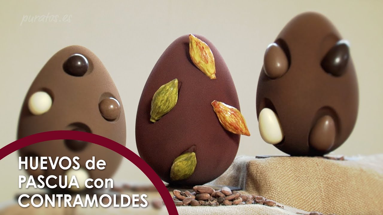 CREA ORIGINALES HUEVOS DE PASCUA CON CONTRAMOLDES con Belcolade