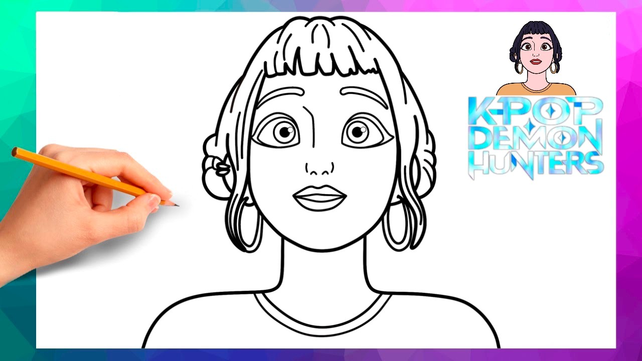 Como DESENHAR a ZOEY Guerreiras do K-Pop - Cómo DIBUJAR a ZOEY Las Guerreras K-Pop - Zoey Drawing