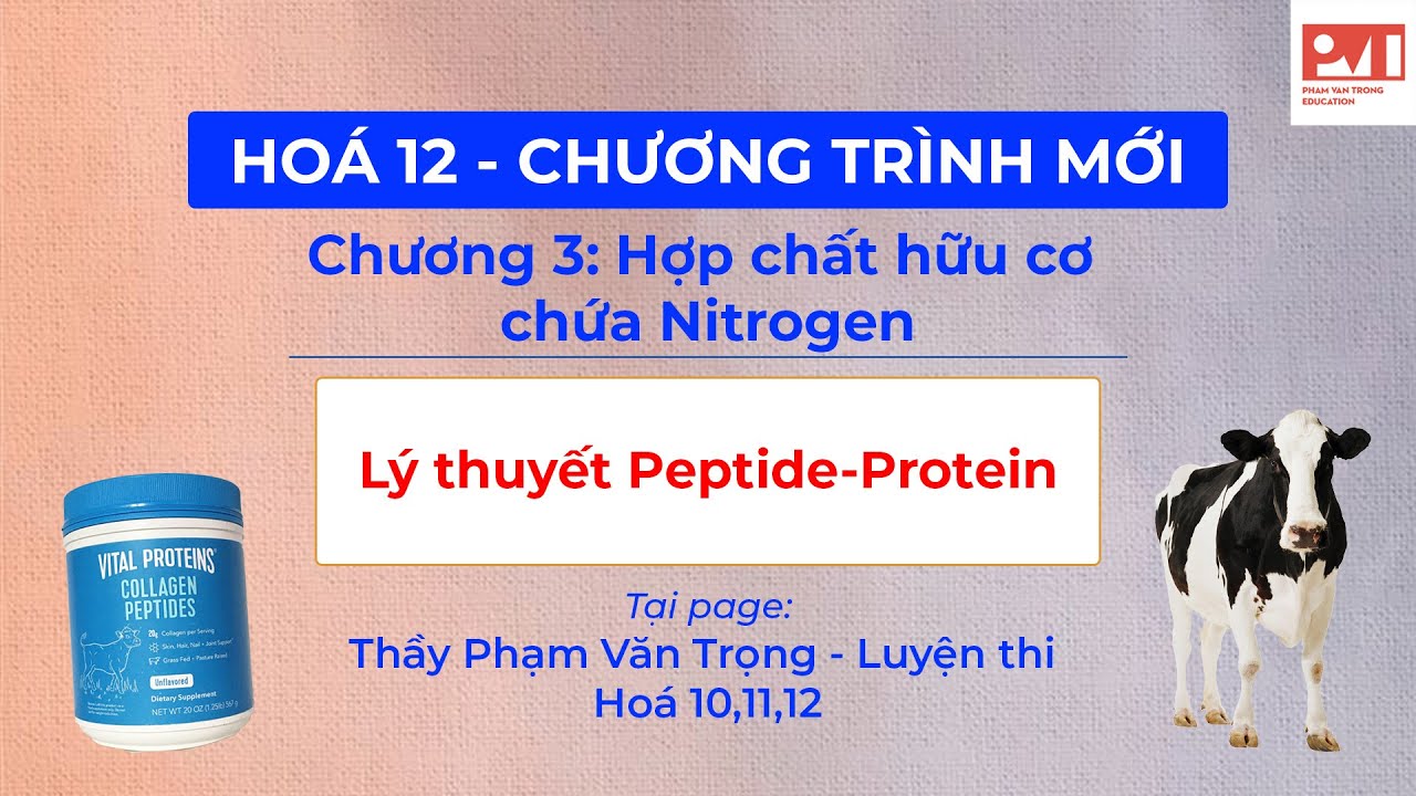 HÓA 12-CHƯƠNG 3-LÝ THUYẾT PEPTIDE PROTEIN ENZYME