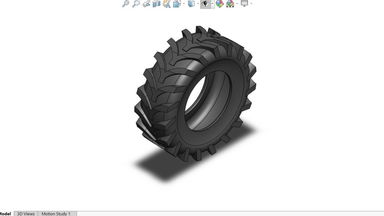 Design of car tyre in solidwork||