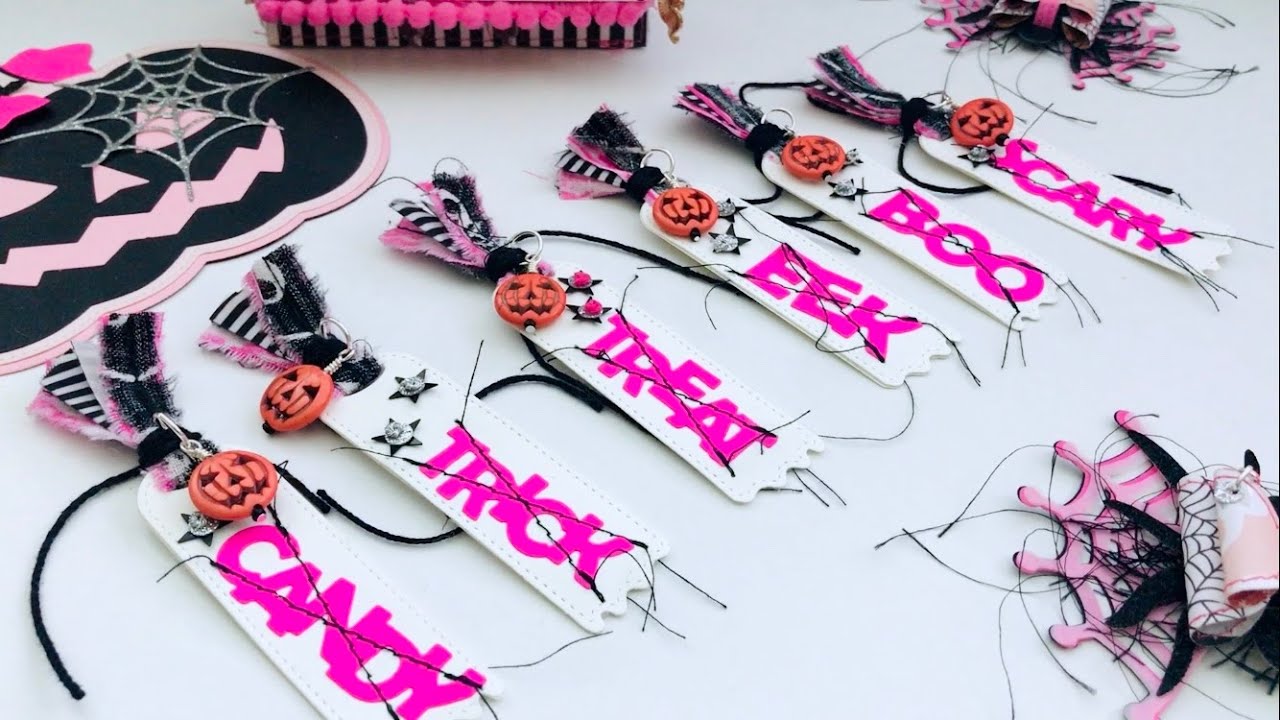 Pink Halloween Tags | Scrap Diva Designs | Ghost Shaped Tags | Cute Spooky Tags