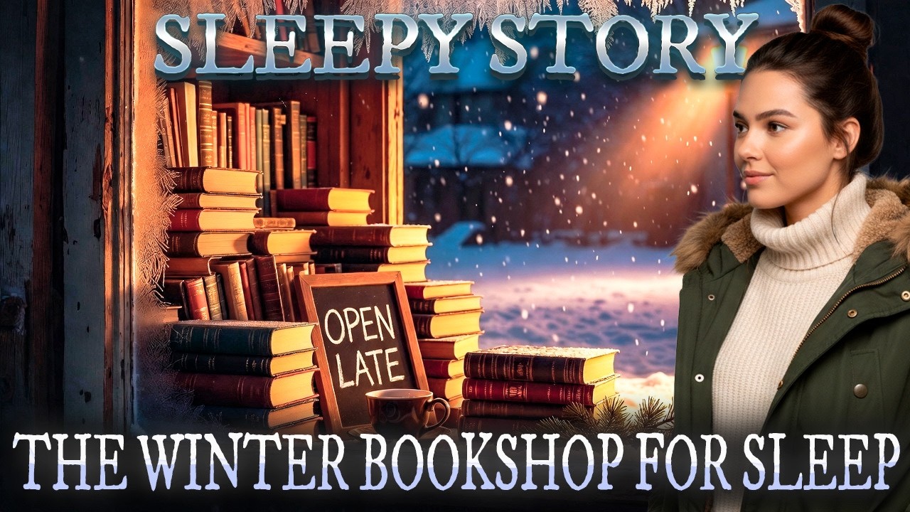 Sleepy story | Magical Winter Bookshop | Binaural ASMR | Nothing much happen | Black screen