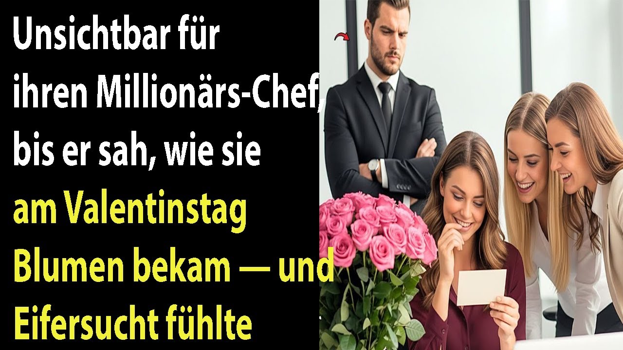 Sie war unsichtbar für ihren Chef – bis er sah, wie sie Blumen bekam, und Eifersucht ihn traf
