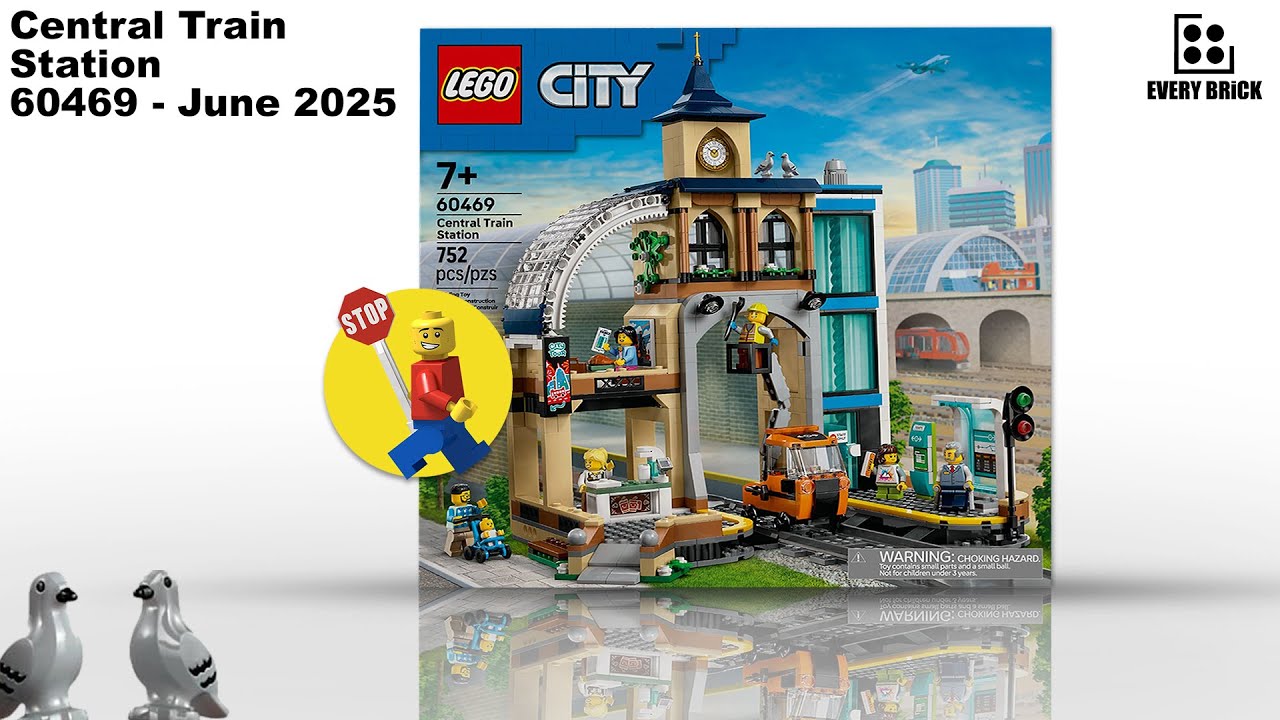 LEGO City Central Train Station - 60469 Speed Build (60fps)