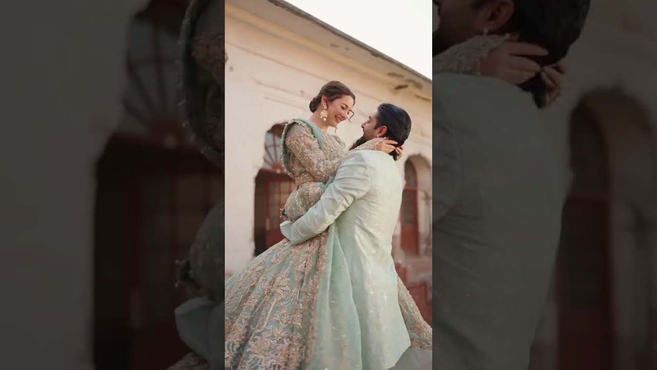 Hania amir and zaviyar Nouman beautiful walima shoot❤️ 2024#haniaamir #zaviyarnaumaan #foryou #viral