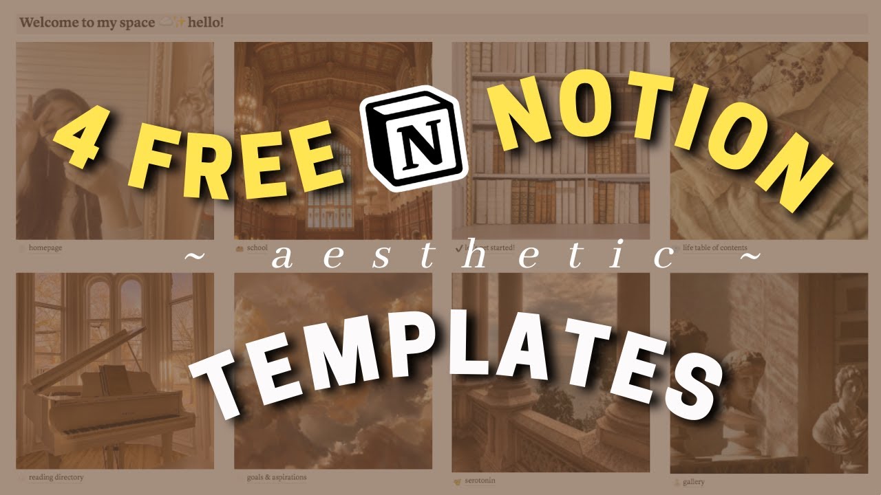 4 aesthetic notion templates for students (academia + nature notion tours)