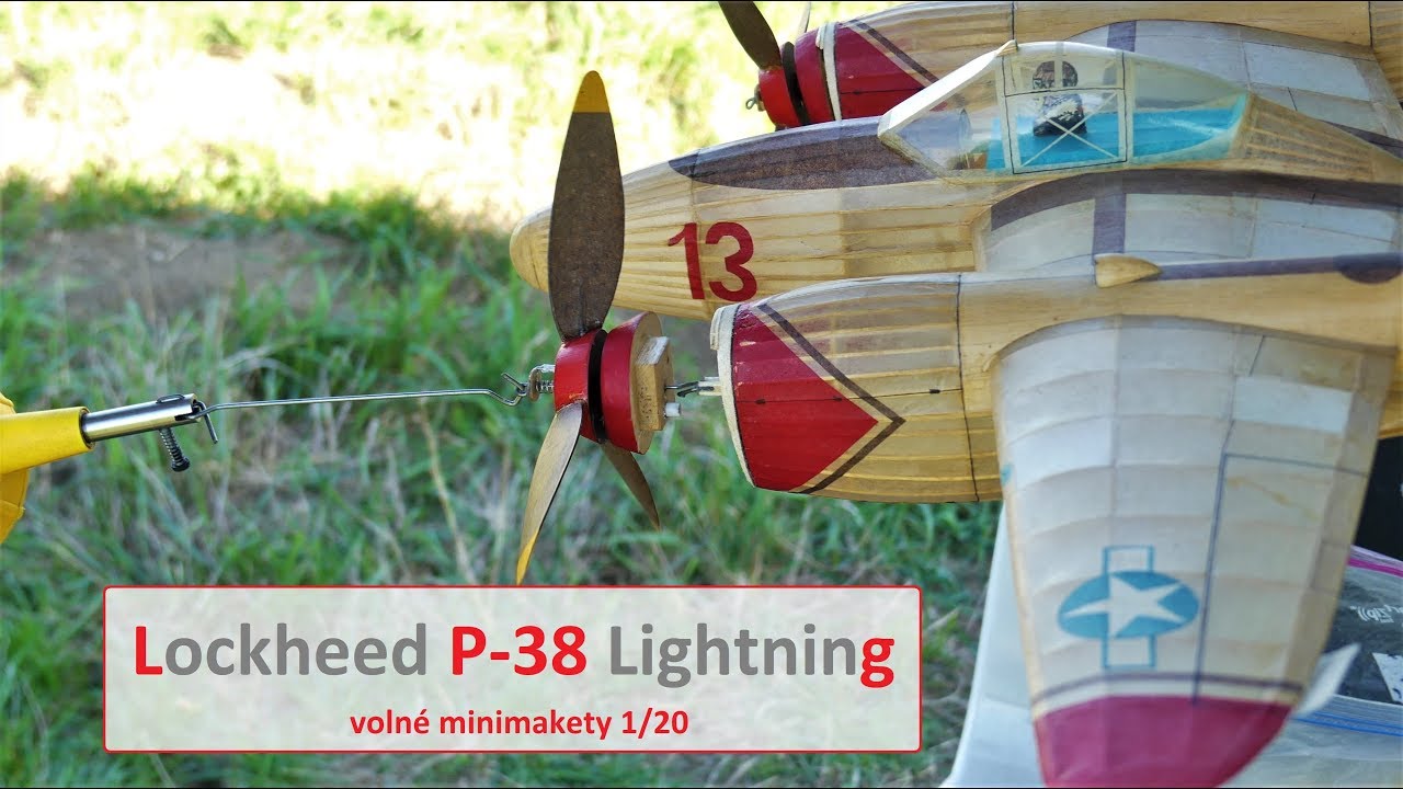 Lockheed P-38 Lightning | volné minimakety 1/20 | maiden flight