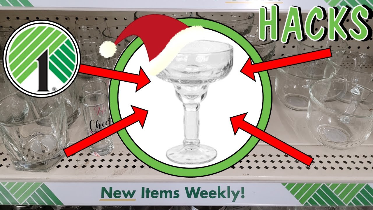 WOW!10 FABULOUS CHRISTMAS AND/OR ALL SEASON DIY HACKS & IDEAS using DOLLAR TREE Margarita Glasses