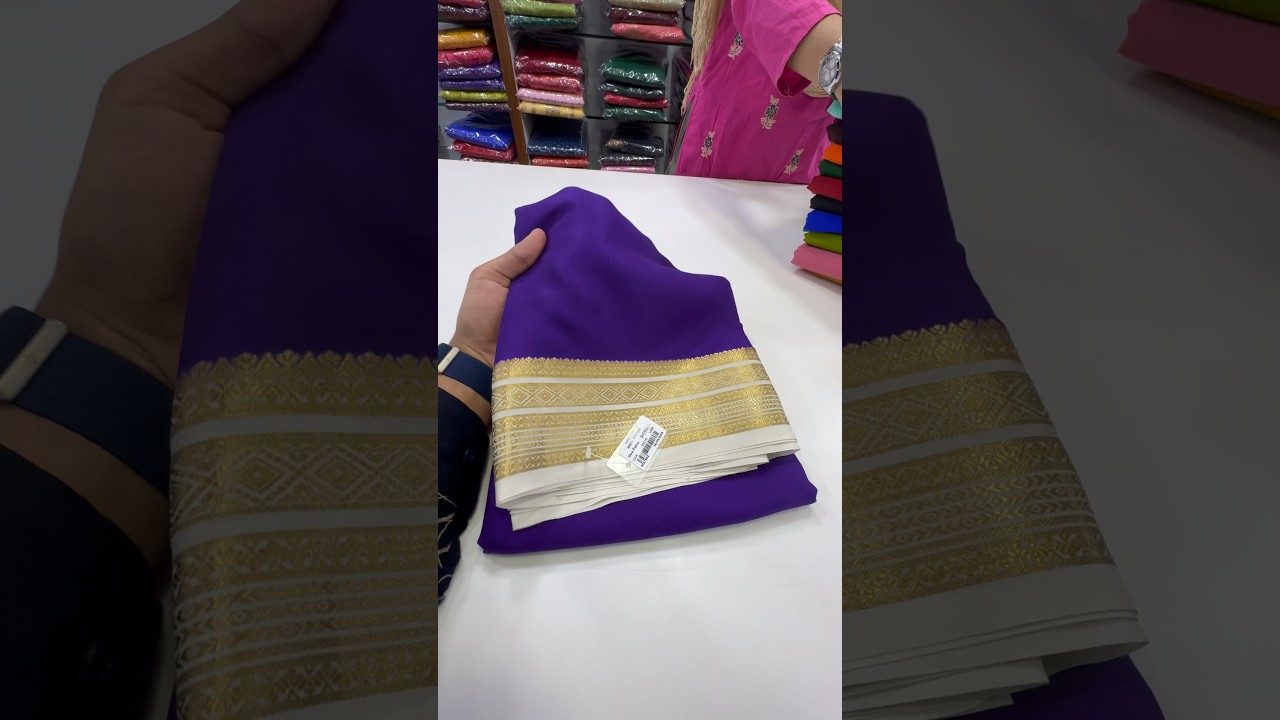‼️Premium Pure Mysore Crepe Silk Saree &ndash; Soft, Flowing & Timeless |#sanjar #saree #mysoresilk #viral