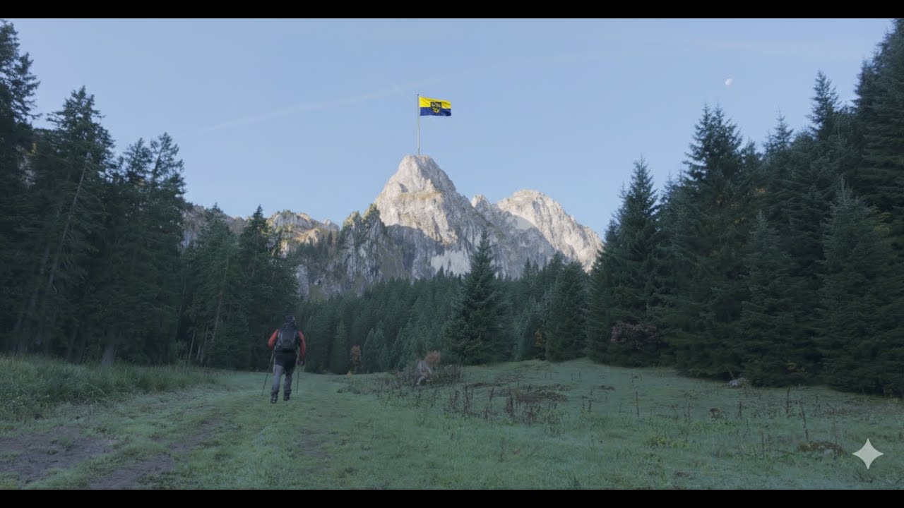 Wandrunek na Aggenstein po ślōunsku, po naszymu (1986 m) wędrować po śląsku w Alpach.