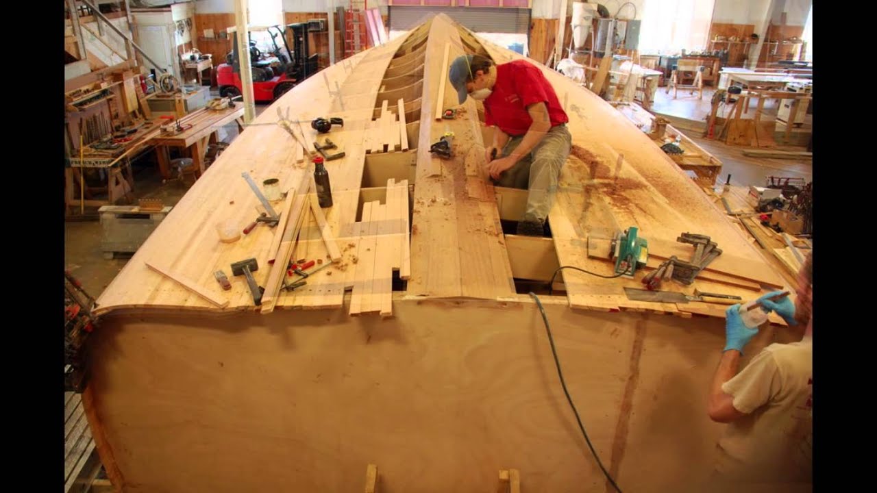 Time Lapse of Cold-Molded Wooden Boat Building - Stage 1