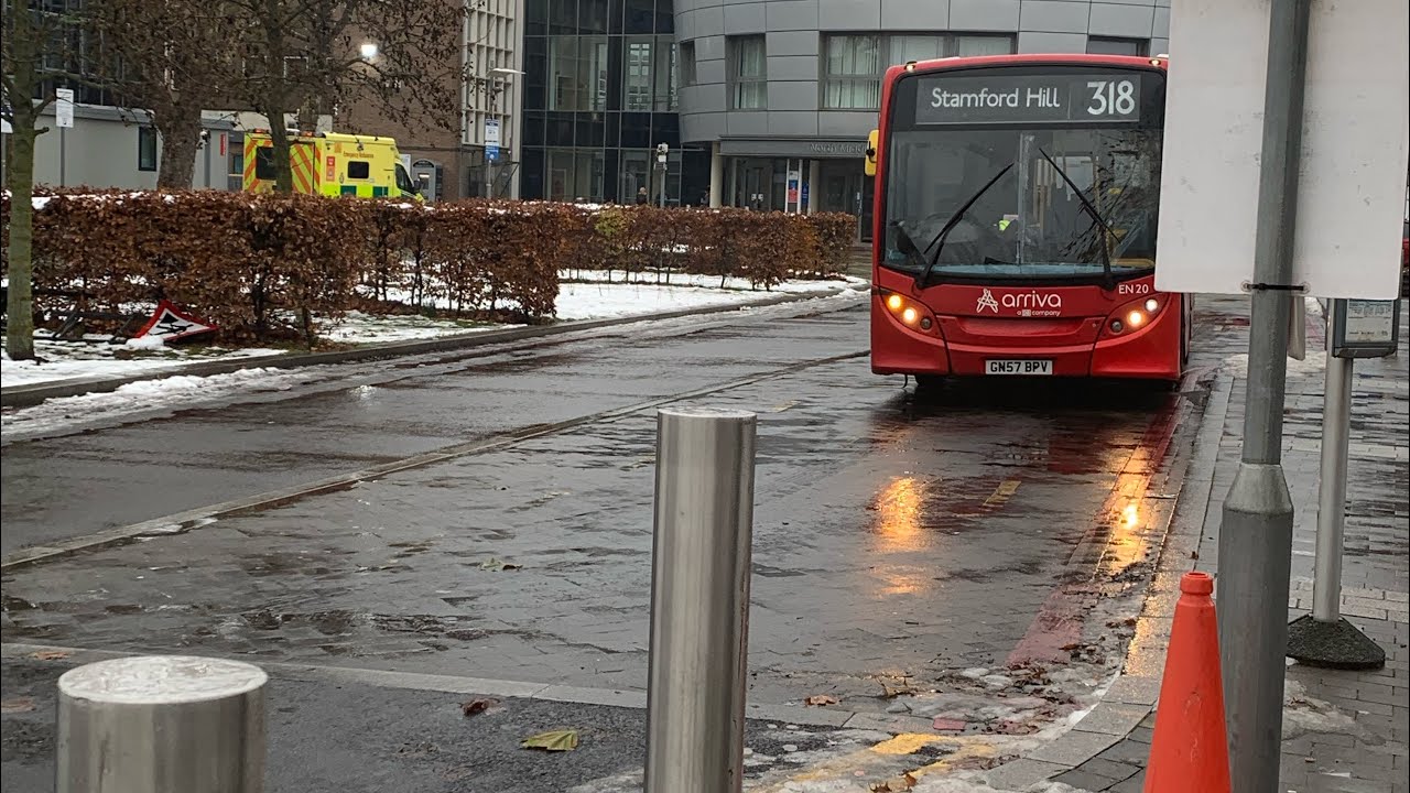 Route Visual+Diversion:318 Stamford Hill-North Middlesex Hospital|EN20(GN57 BPV)