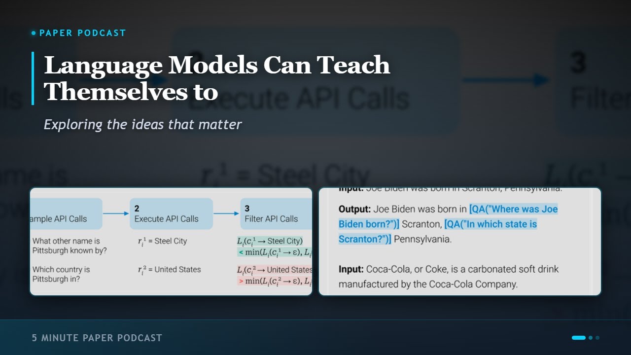 Toolformer: Language Models Can Teach Themselves to Use Tools | 5 Minute Paper Podcast