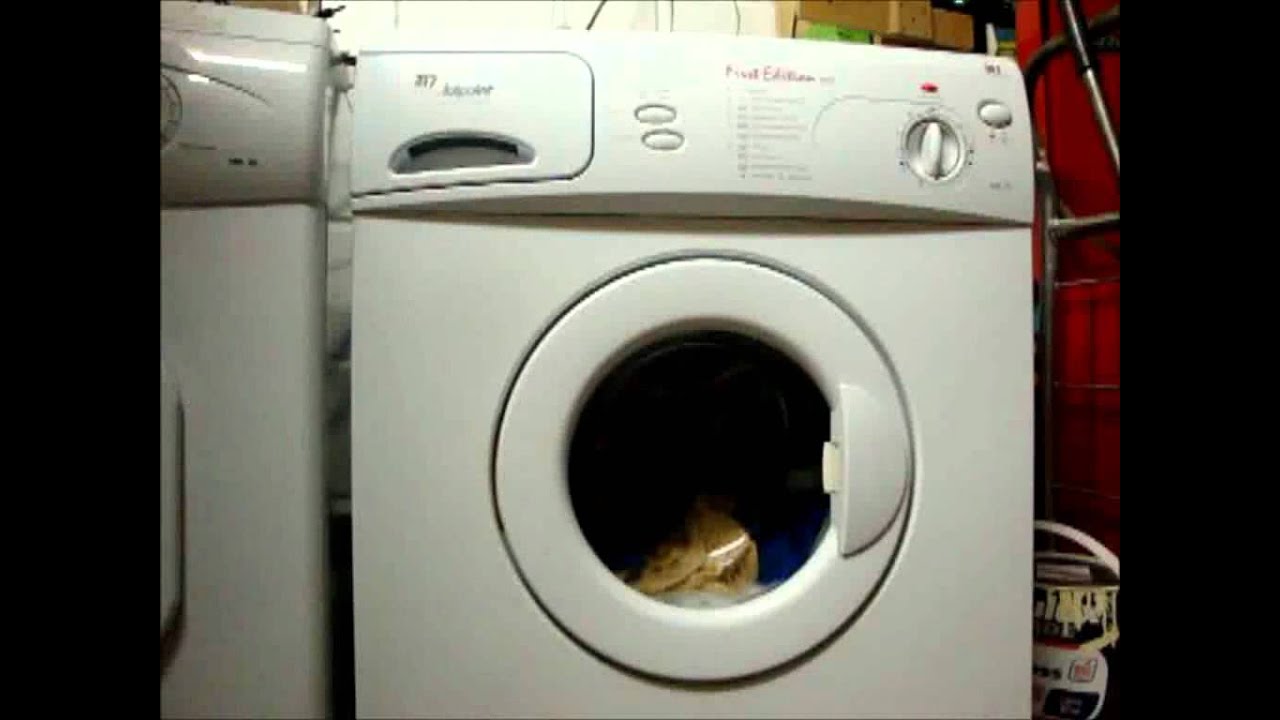 Hotpoint First Edition WM52 Washer prog D cotton first rinse and sudslock spin