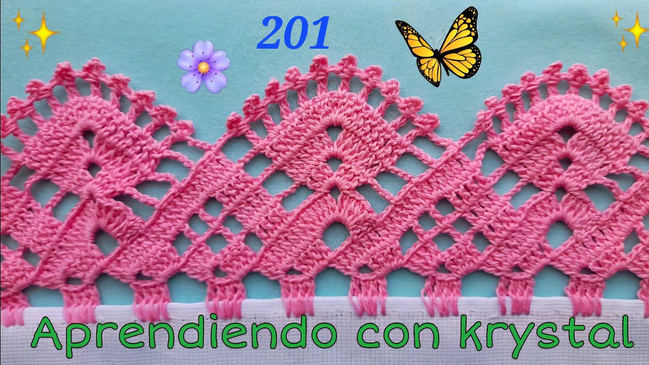 Puntilla #201 una sola vuelta queda linda por q es grande sencilla pero preciosa 🌻🌹🌷