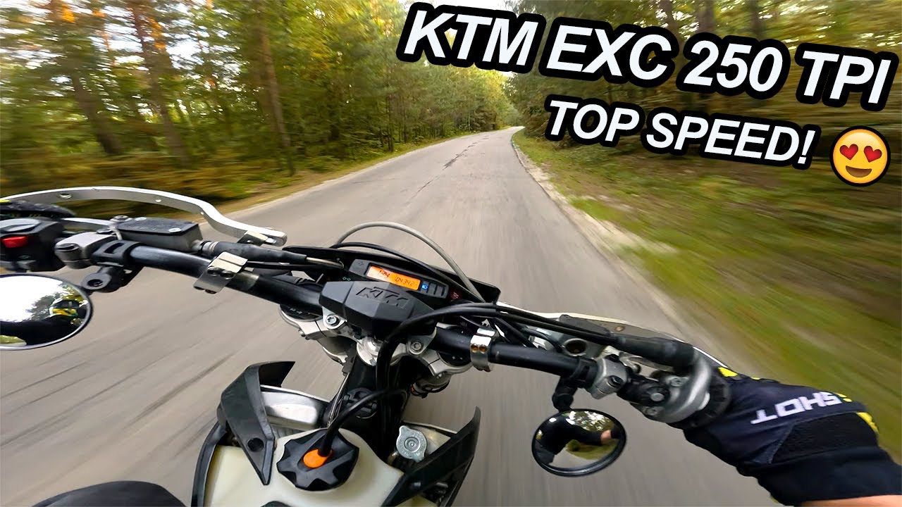 KTM EXC 250 TPI SUPERMOTO | TOP SPEED! RAW 4K