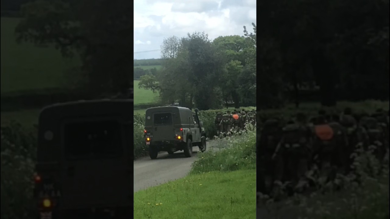 The Uk Army training in Blanford 