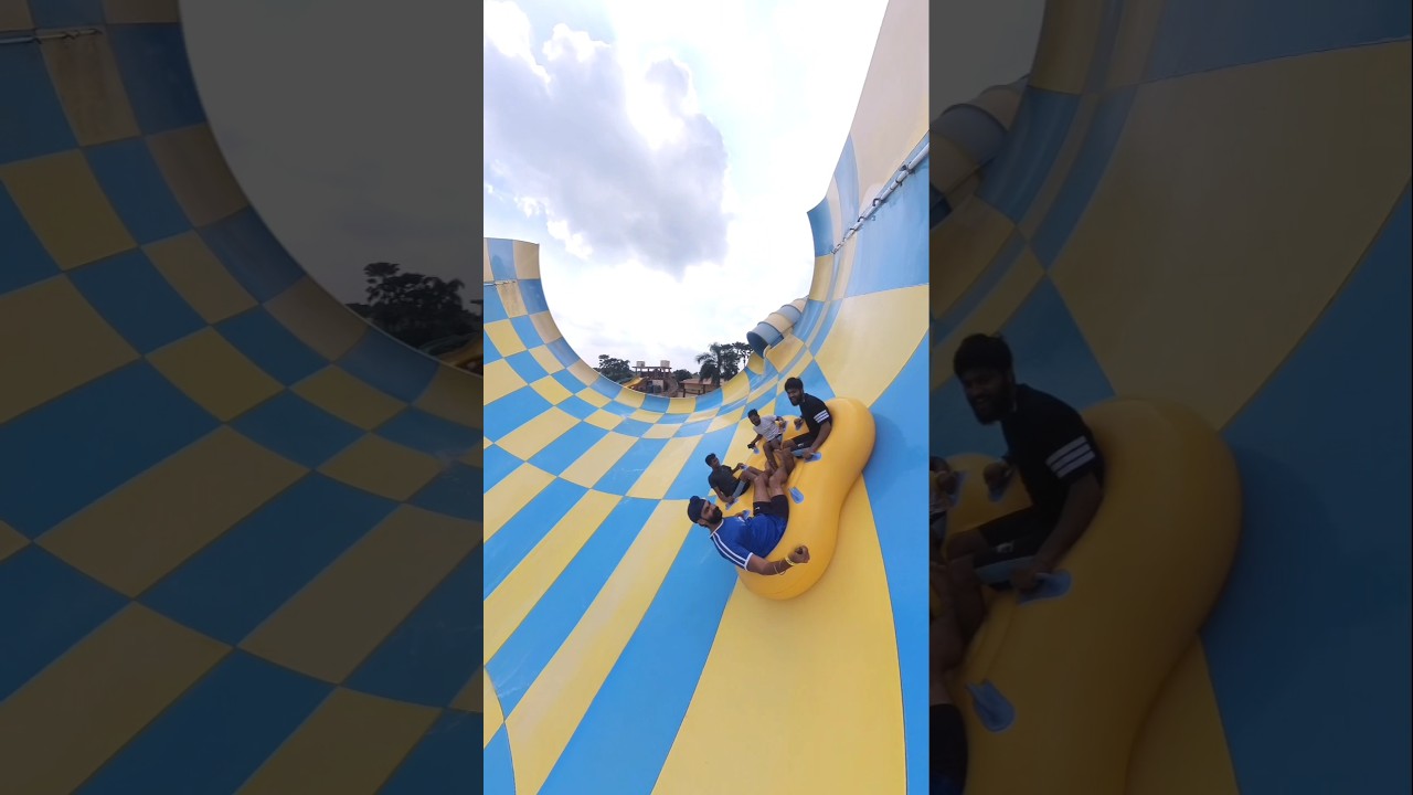 Half funnel slide at mm fun city water park raipur chhattisgarh water park #waterlside #fun #enjoy