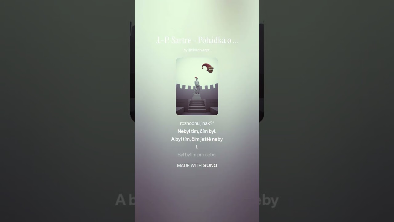 J.- P.  Sartre - Poh&aacute;dka o &scaron;a&scaron;kovi, kter&yacute; nebyl hotov&yacute; (existencialismus)