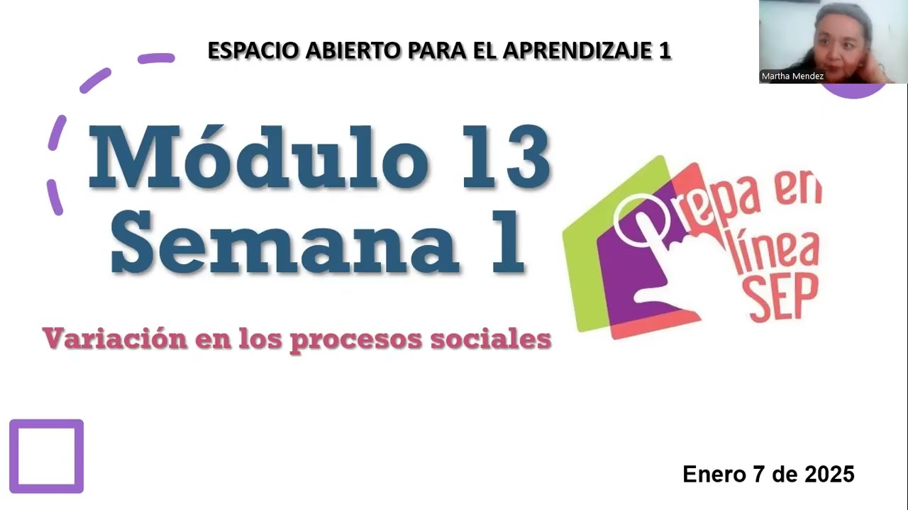 Espacio Abierto para el Aprendizaje 1 M13-Gen68-Enero 7