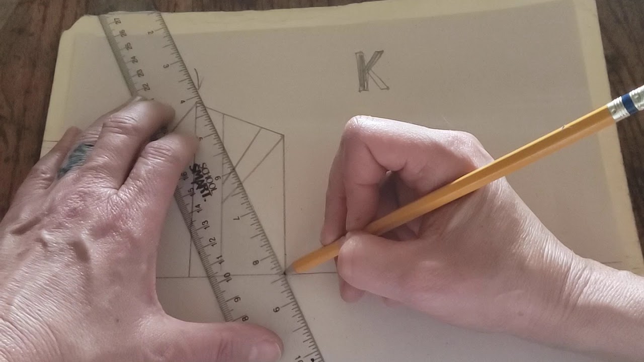 Letter K in 2 Point Perspective
