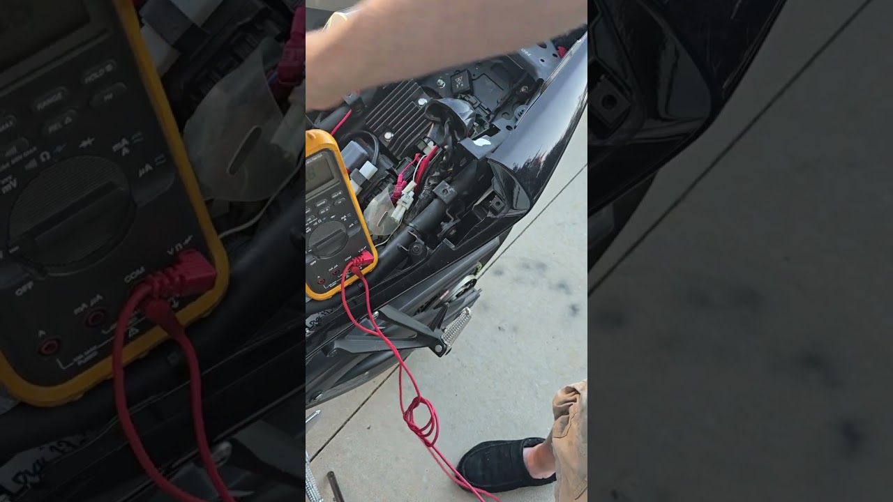 Testing Yamaha R3 stator starter relay and starter. Plus battery