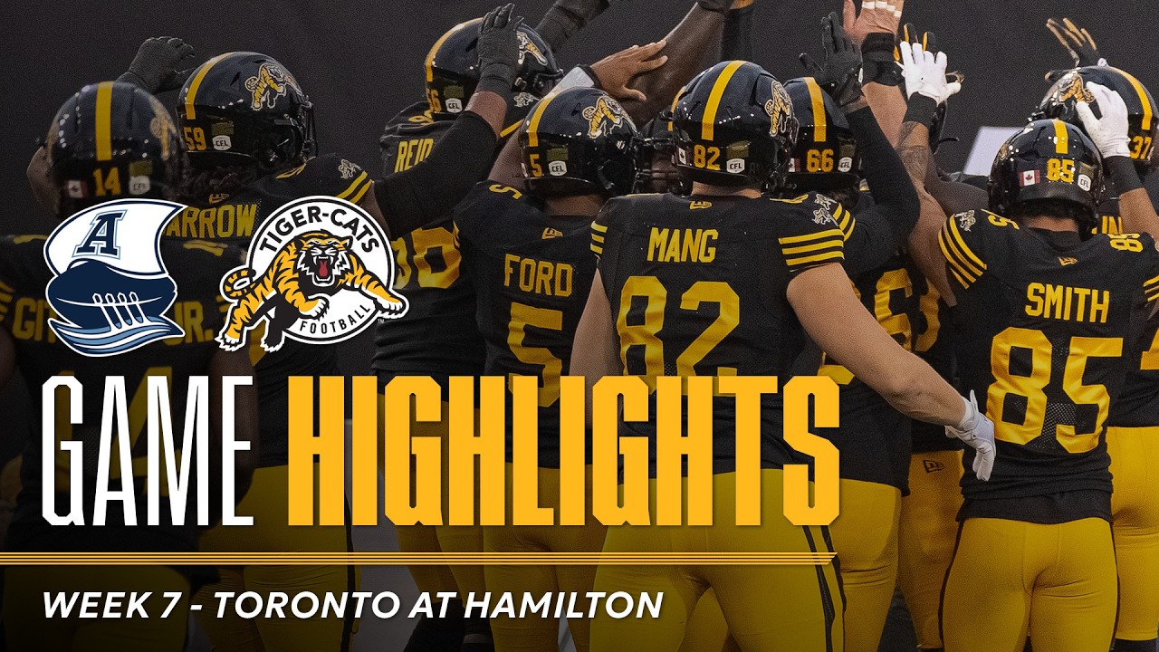 ЛУЧШИЕ МОМЕНТЫ МАТЧА | Hamilton Tiger-Cats против Toronto Argonauts | 7-я неделя (26.07.18)