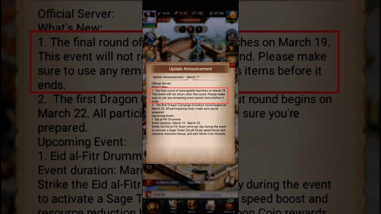 Clash of Kings: New Update for March 19.