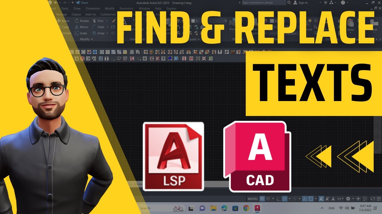 Replacing Text in AutoCAD: How to find & replace a text with another text in AutoCAD using a Lisp