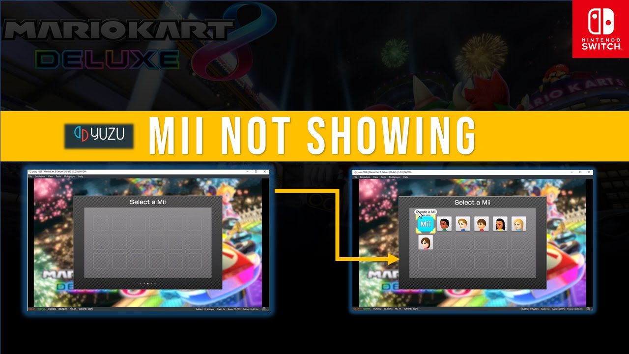How To Fix Mii Not Showing In Mario Kart 8 Deluxe Yuzu Emulator PC