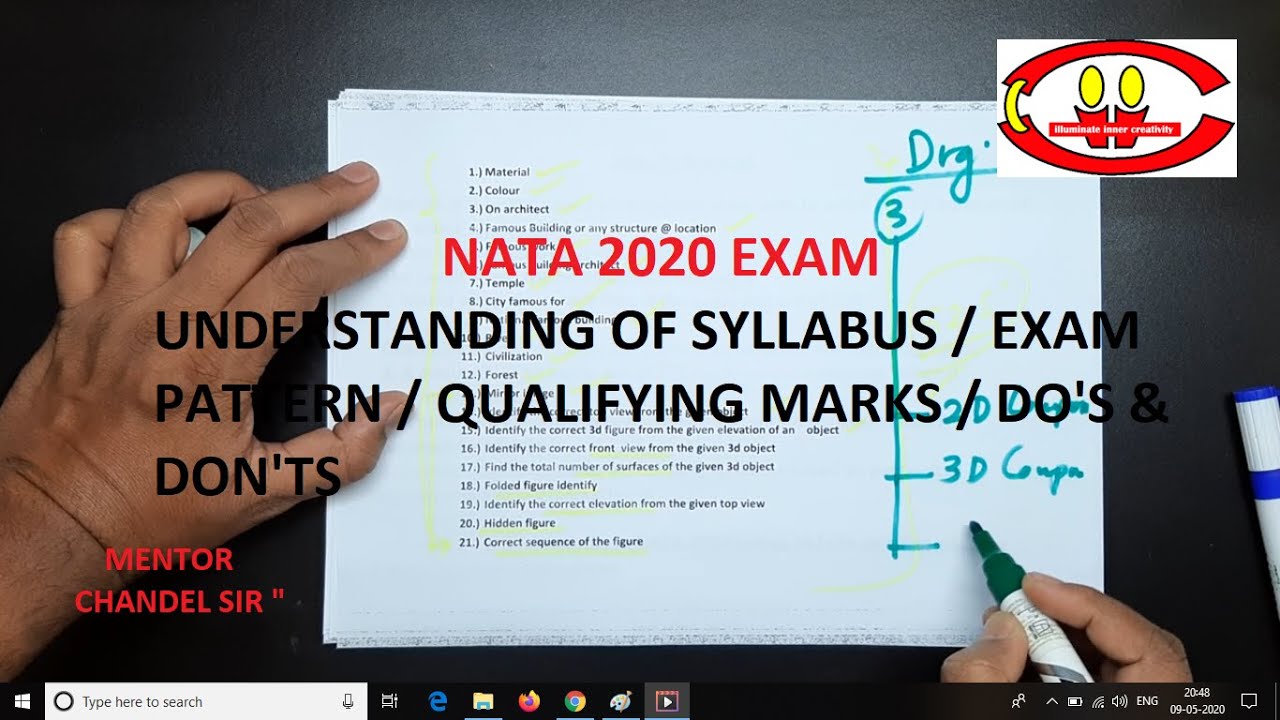 NATA 2020 EXAM - UNDERSTANDING OF SYLLABUS / EXAM PATTERN / QUALIFYING MARKS / DO'S & DON'TS