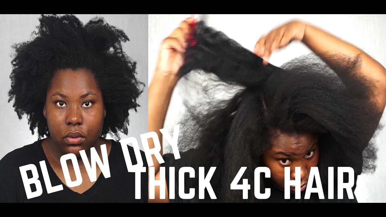 SAFELY BLOW DRY THICK KINKY 4C HAIR THAT WORKS !! | NO MORE BREAKAGE (NO HEAT DAMAGE) | Bubs Bee