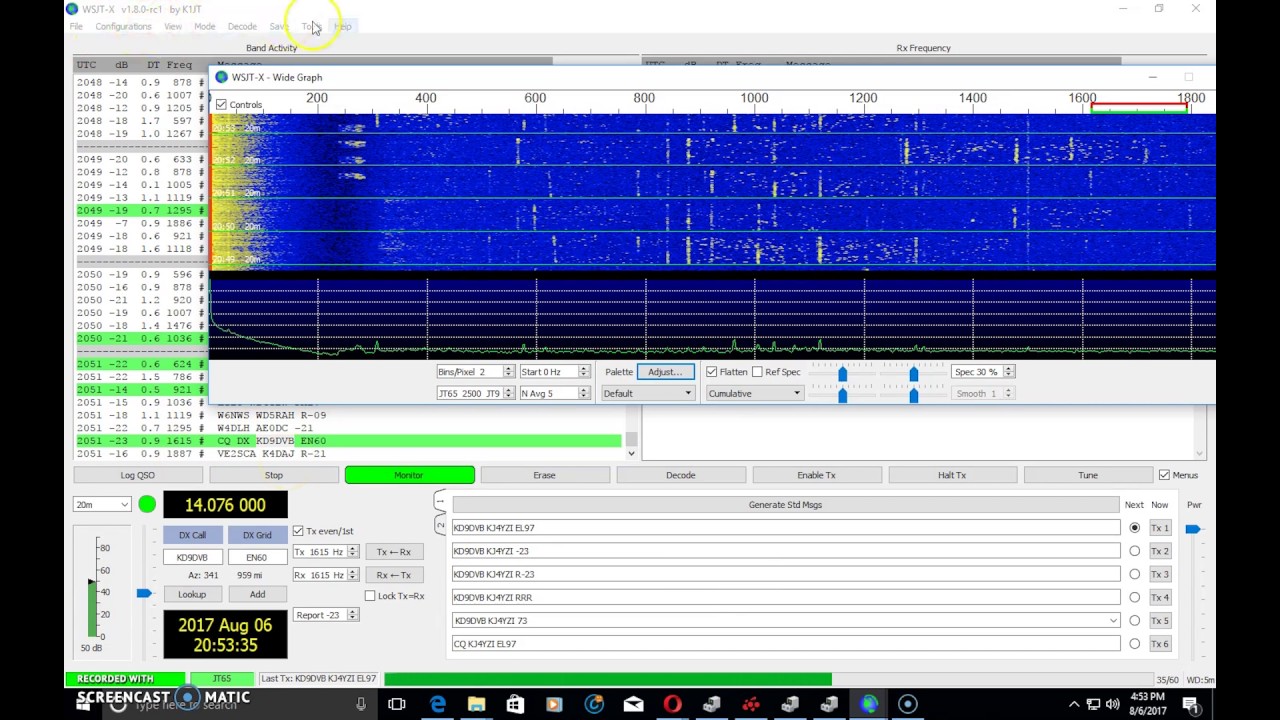 Цифровой режим JT65 HF/6m, введение для начинающих