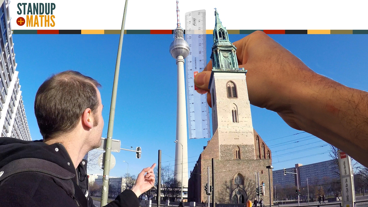 Measuring the Berlin TV Tower with a ruler