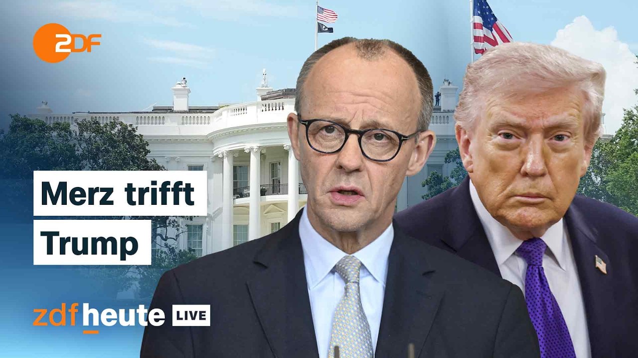 Iran, Zölle, Ukraine: Wie läuft das Gespräch von Trump und Merz? ZDFheute live zeigt das Treffen
