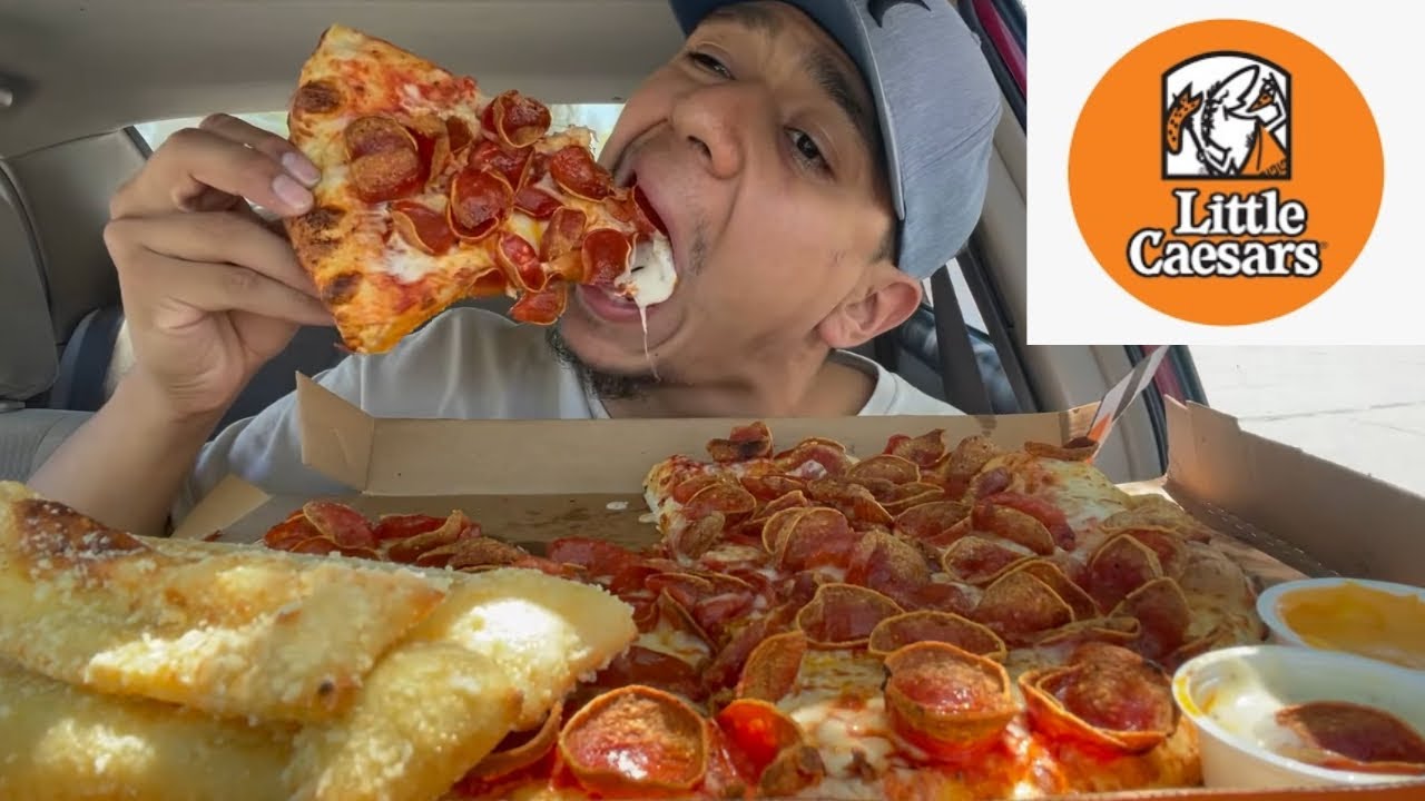 Little Caesars old world fanceroni pepperoni pizza mukbang