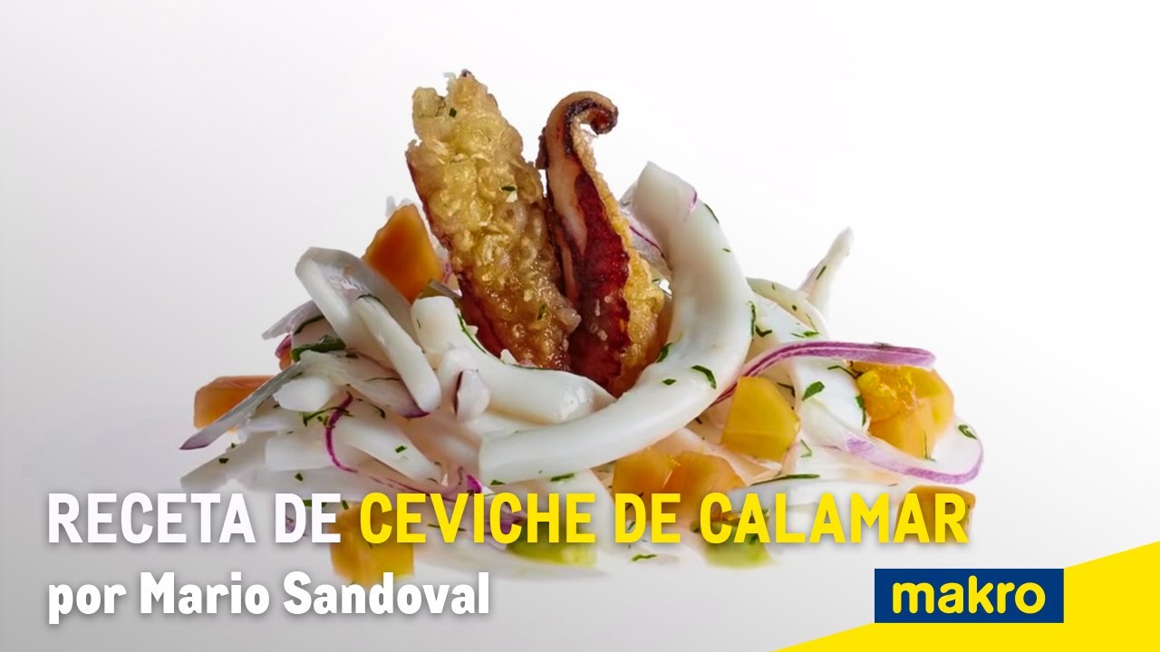 Receta de ceviche de calamar por Mario Sandoval