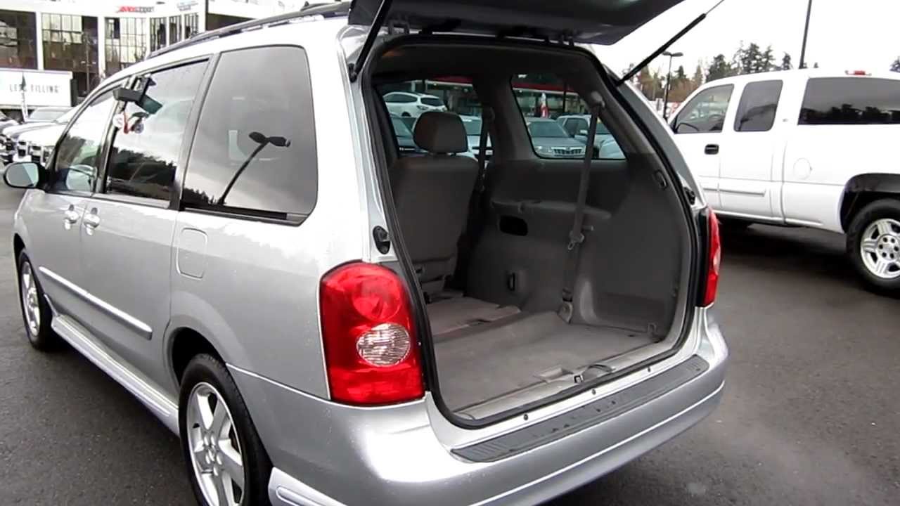 2002 Mazda MPV LX, Sunlight Silver - Stock# M1207161 - Interior, rear