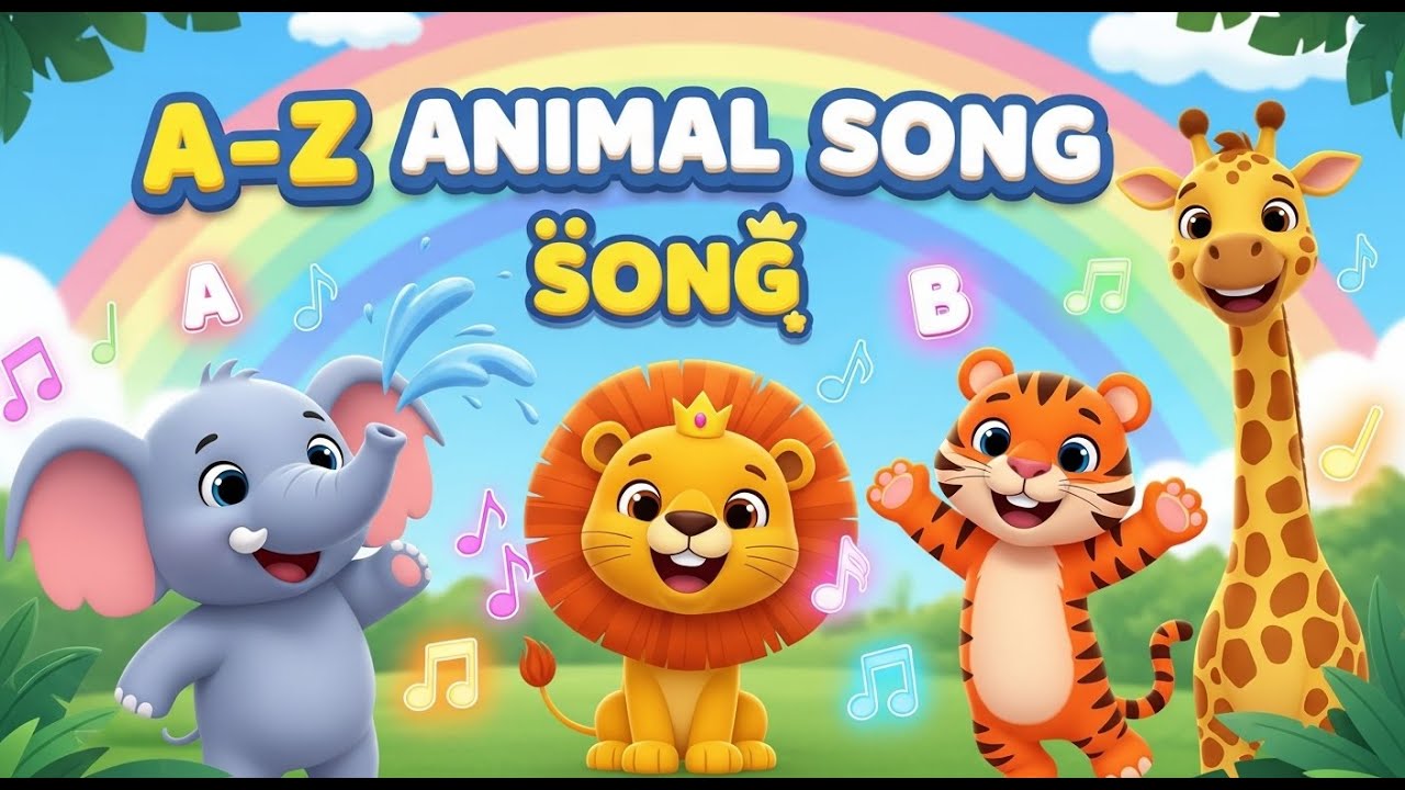 A-Z ANIMAL LEARNING SONG FOR KIDS | NURSERY RHYMES FOR KIDS| BEST LEARNING VIDEO FOR KIDS