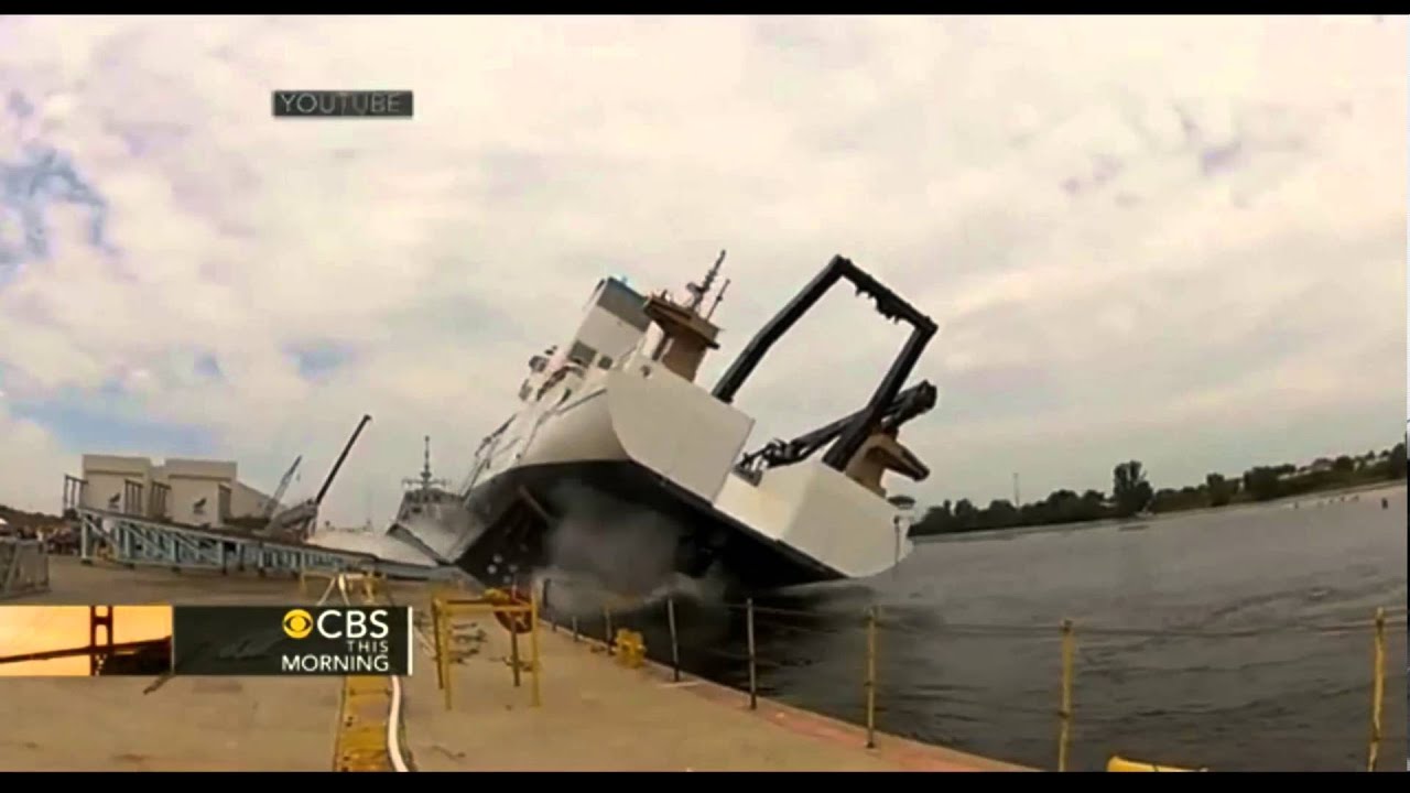 Ship Launch Goes Horribly Wrong Shocking News