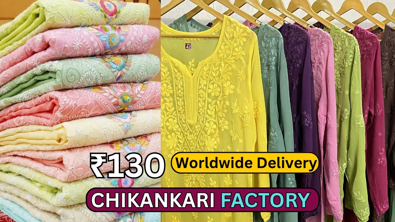 Pure Chikankari Kurti from Biggest Manufacturer of Lucknow with Worldwide Delivery 